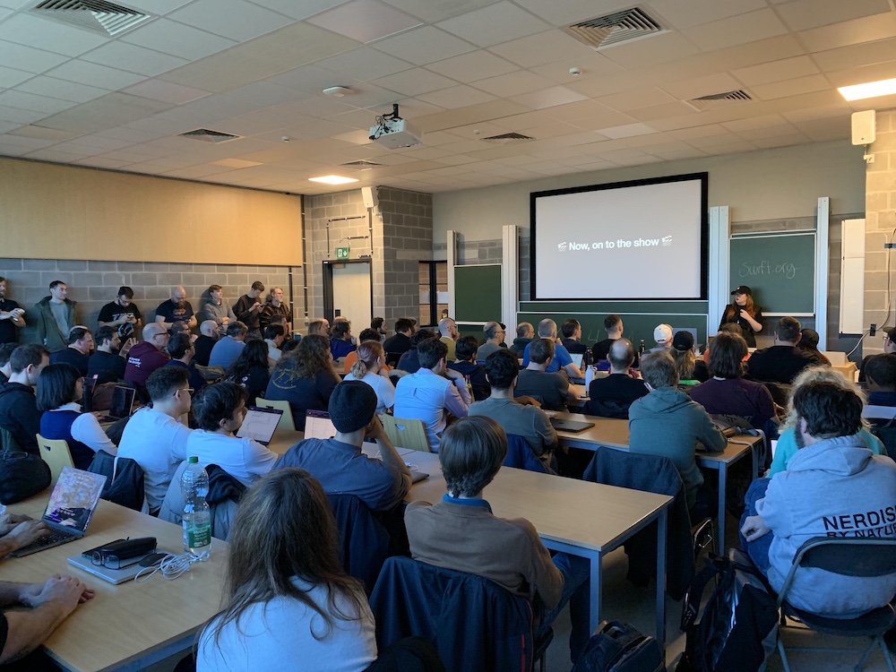 Our packed devroom